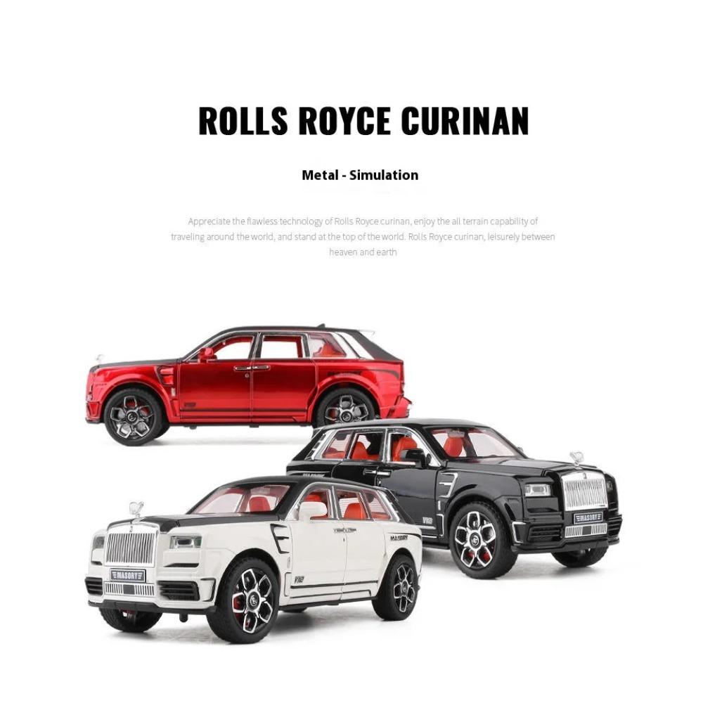 1/24 Rolls-Royce Cullinan Automobile Model Metal Die Cast Simulation Sound Light Boy Birthday Gift Ornament Halloween Toys