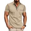 Polo estive da uomo a maniche corte che traspirano l'umidità Camicie casual con colletto Magliette da golf Polo leggere abbottonate slim fit Top da uomo