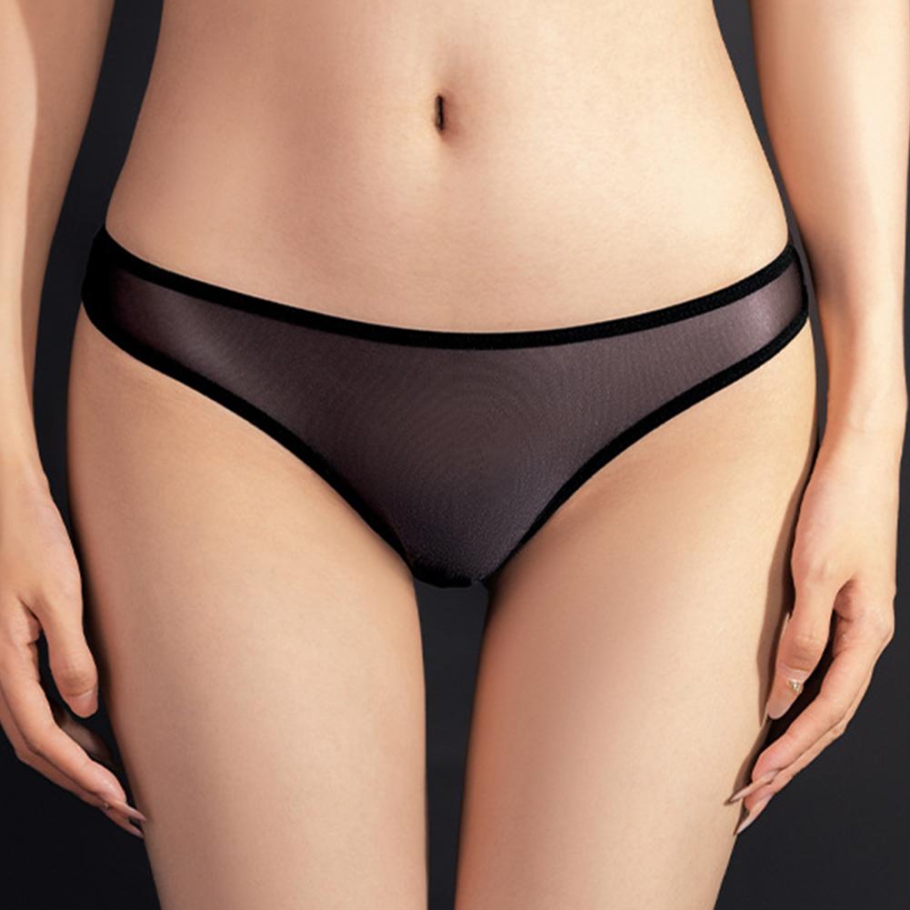 Smooth Women Sexy Sleepwear Panties Sheer Transparent Briefs Low Rise Underwear See Through Knickers Thongs