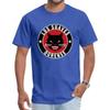 Samurai Pattern Printed Top Men's T Shirt Rap Summer Autumn Round Neck Cotton Short Sleeved Shirt