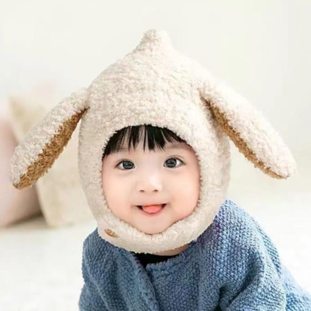 Rabbit Ear Kids Beanie Soft Knit Toddler Cap Wind Proof Baby Hat Baby Travel
