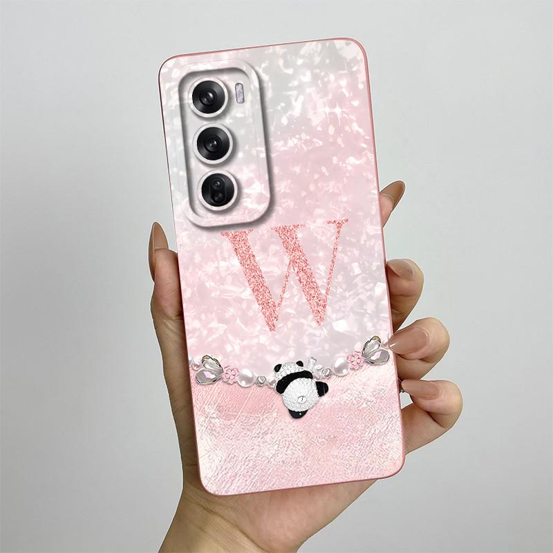 

For OPPO Reno 12 Case Cover OPPO Reno12 Reno 12 Pro 5G Fundas Coque Fashion Crown Letters Liquid Silicone Soft Phone Case Bumper Reno 12 Pro