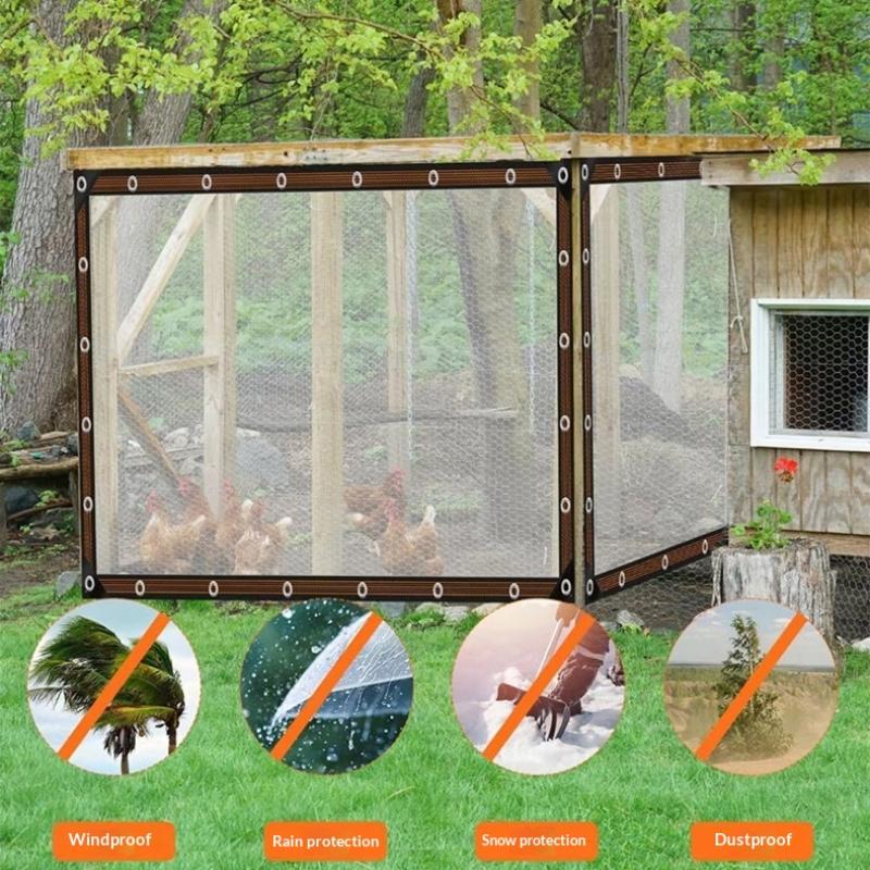 Transparent Waterproof Cloth Thickened Oilcloth Garden Rainproof Plastic Cloth Plant Cold-Proof Heat Insulation Tarpaulin