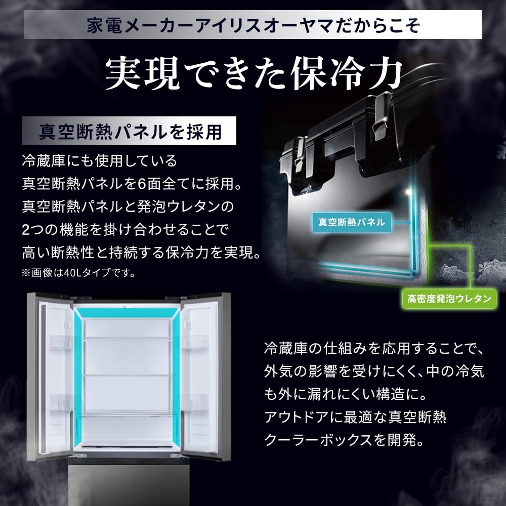 Cutie frigorifică izolată în vid Iris Ohyama gri cărbune VITC-60