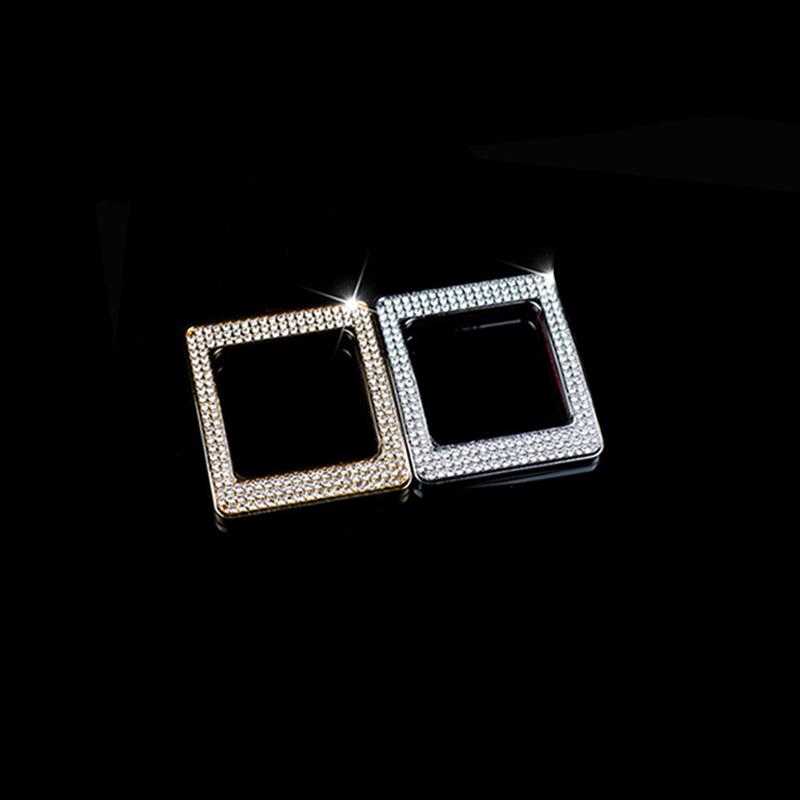 For Mercedes-Benz S E CLS Class W221 W212 C218 Gold Silvery Crystal Style Center Clock Frame Cover