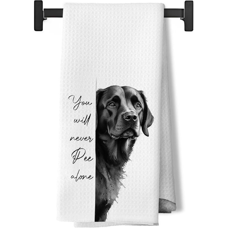 Dachshund Kitchen Towels for Bathroom Decor,Dachshund Gifts for Women,Black and White Dog Decorative Hand Towels for Washroom Restroom,16x24 Inch