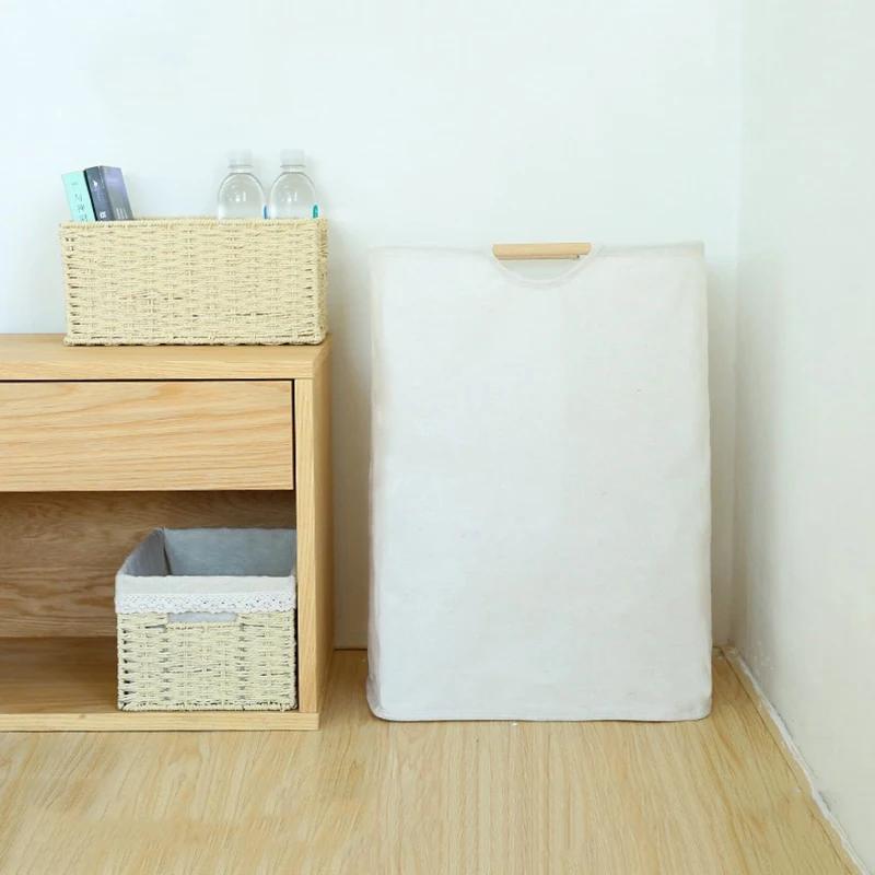 Collapsible Laundry Basket Large Capacity Laundry Storage Dirty Clothes Storage Basket with Handle Hamper Bathroom Accessories