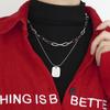 Spice Girl Sweater Chain Double-layer Letter Necklace Niche Women's Summer Design Feels Trendy, and Does Not Fade. Simple Titanium Steel Necklace