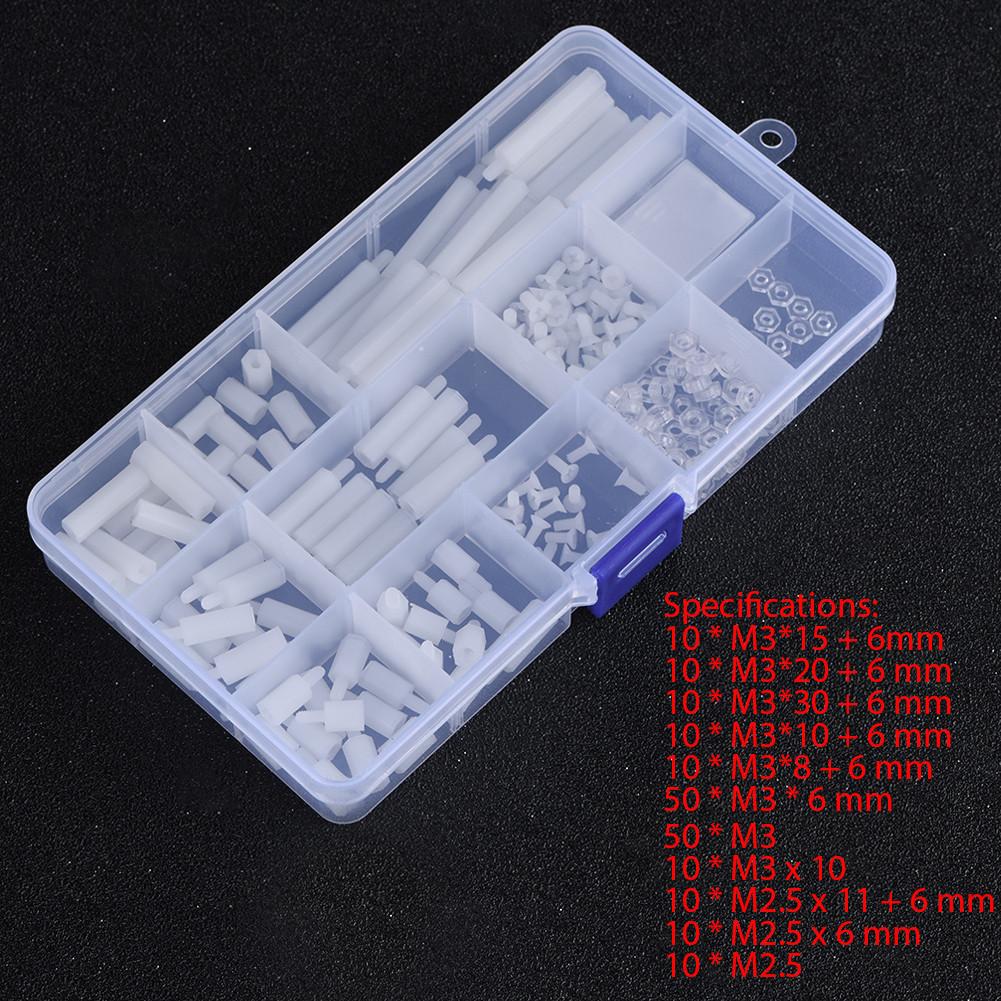 210 piezas Kits de Tornillos Tornillos y Tuercas de Plástico con Caja de Almacenamiento para Bricolaje Raspberry Pi 23