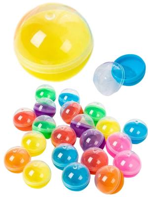 Set of 100 Transparent Colorful Gachapon for Gachapon Crane Games Capsules, 32mm, (Semi-Vivid)