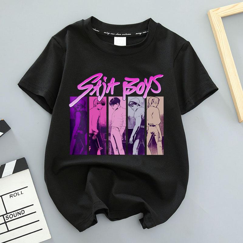 Witch Hunter Series Unisex High-quality Comfortable Breathable Loose Black Pure Cotton Printed T-shirt