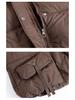 Women's Korean Style Stand-up Collar Sleeveless Waistcoat - Autumn/Winter Solid Color Warm Vest