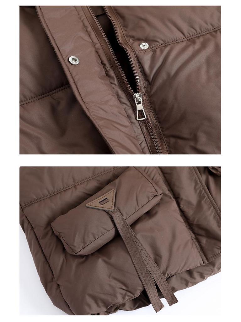 Women's Korean Style Stand-up Collar Sleeveless Waistcoat - Autumn/Winter Solid Color Warm Vest