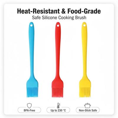Food-Grade Silicone Basting and Oil Brush for BBQ and Cooking
