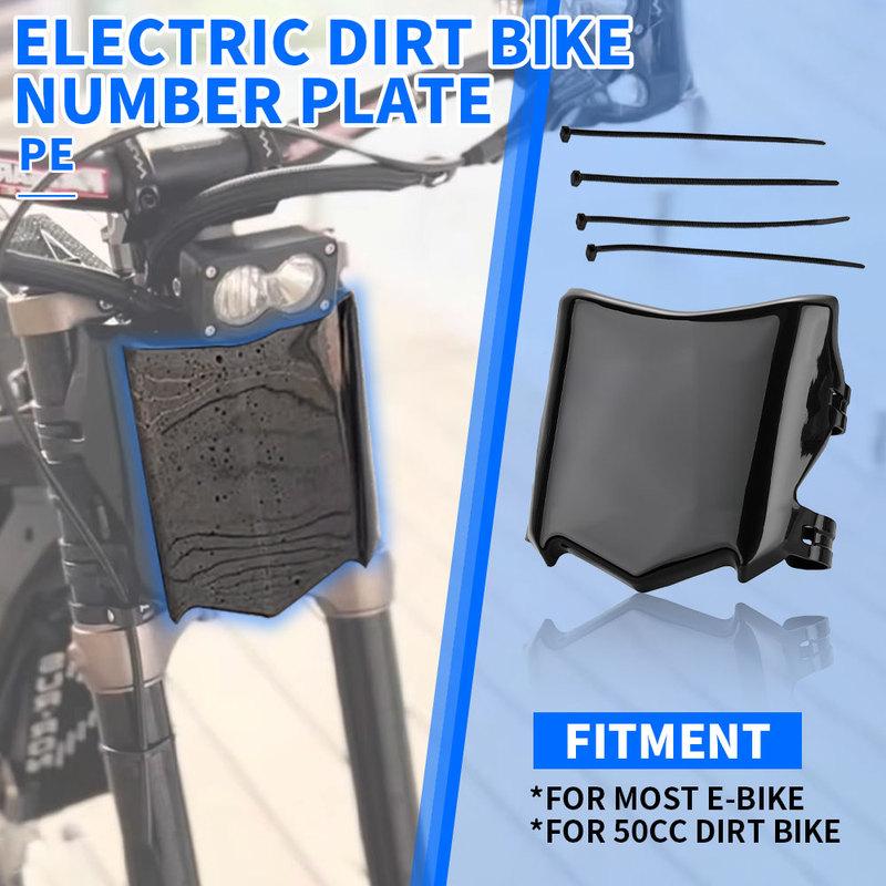 For Surron S/X Q20 Dirt E-Bike Front License Number Plate For Talaria Sting Stark Varg Motorcycle Accessories Registration Plate