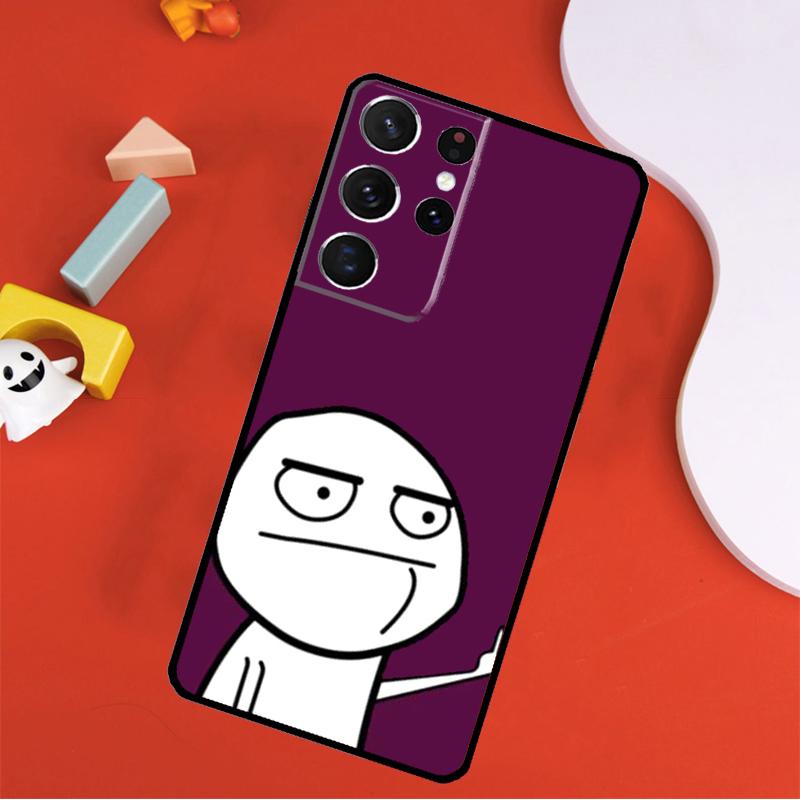 Funny Man Middle Finger Phone Case For Samsung Galaxy S25 Ultra S24 Ultra S9 S10 S20 S21 S22 S23 Plus S24 FE Cover