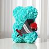 Cute Bear Artificial Rose Flower with Gift Box Valentine's Day Gifts for Mom Wife Grandma Girlfriend Sister In Mother's Day Birthday Anniversary