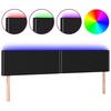 VidaXL Tête de Lit à LED Meuble de Chambre à Coucher Accessoire de Lit Double Tête de Cadre de Lit Intérieur Noir 3121480