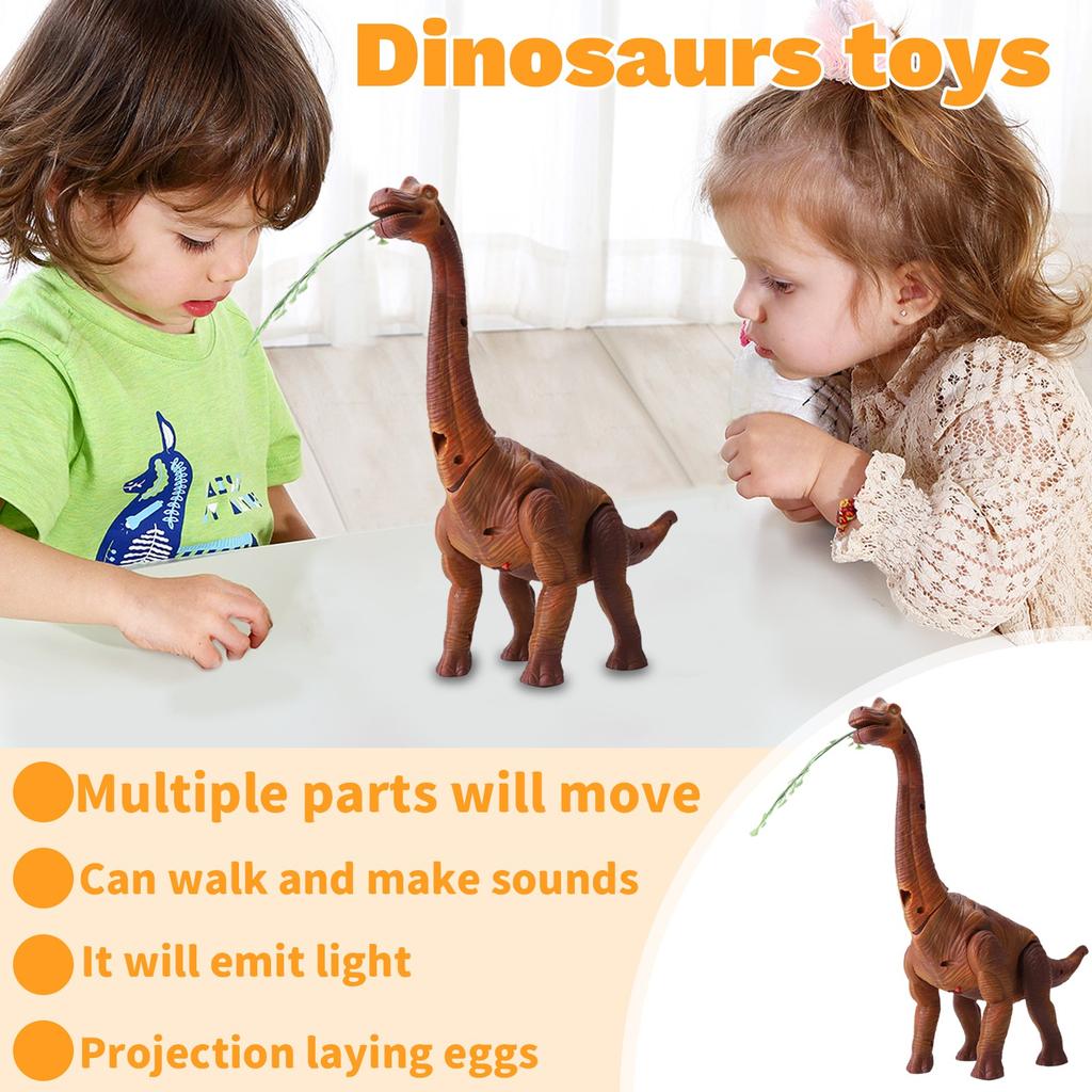Brown Grass Biting Egg Laying Serpents,Electric Walking Dinosaur Toy , Educational Dinosaur Action Figure