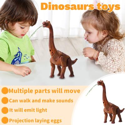 Braune Grasbeißende Eierlegende Schlangen, Elektrisches Laufendes Dinosaurierspielzeug, Pädagogische Dinosaurier-Actionfigur
