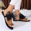 Mode Damen Sommer Mode Schleifen Slipper Flacher Absatz Strandschuhe Große Größe Leichte Flip-Flops Bequeme Sandalen Sandalias De Mujer