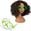 Parrucca Cosplay Film Cartoni Animati per Bambini Costume Vestito Capelli con Montatura Occhiali Mascherata Capelli Corti Ricci Vestire Halloween