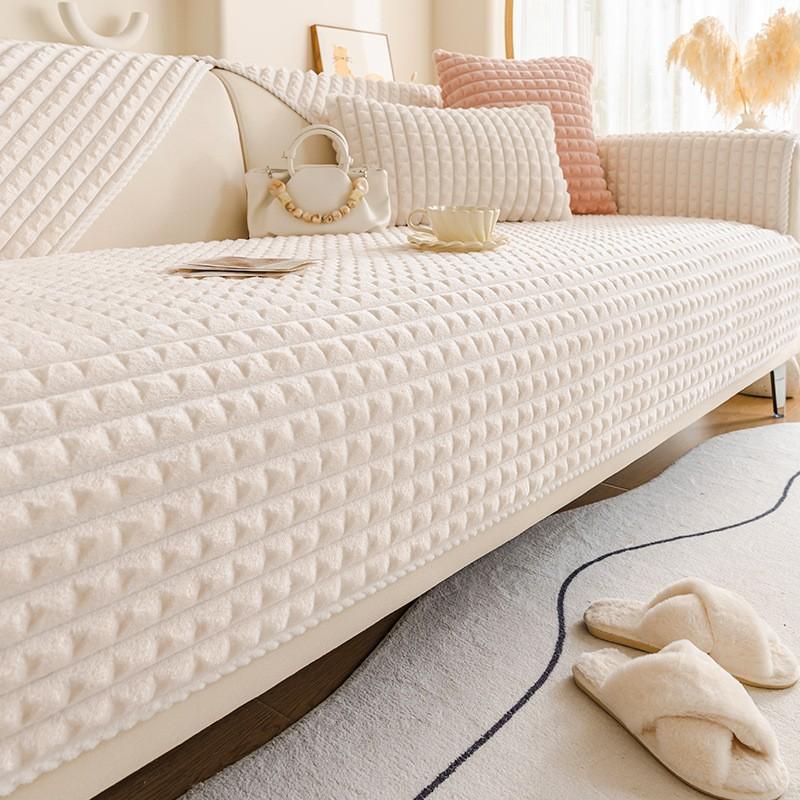Facecloth Sofa Cushion Winter Thickened Plush Simple Modern Sitting Cushion Non-slip Sofa Cover Cover Cloth Towel