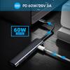 Aluminum Alloy USB C Adapters Supports 4K HDTV 60WPD Fast Charging And Multiple Port Expansion