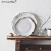 NEW Color Dishes Ceramic Flat Dinner Plate Pottery Irregular Dish Dinnerware Wholesale Plates Restaurant