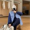2026 Autumn/Winter Blue Plaid Korean Down Cotton Vest for Women - Casual Layering