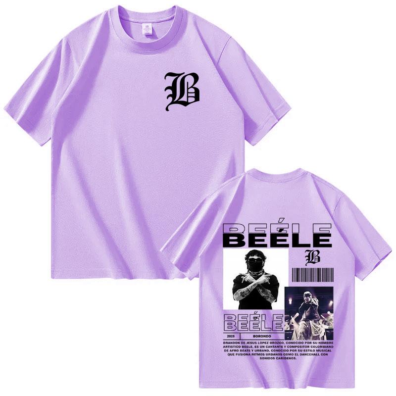 Rapper Beele Fashion New Album Tour Mens High Quality Short Sleeve Tshrits Harajuku Tees Streetwear Cozy Tshrits Gothic Clothes