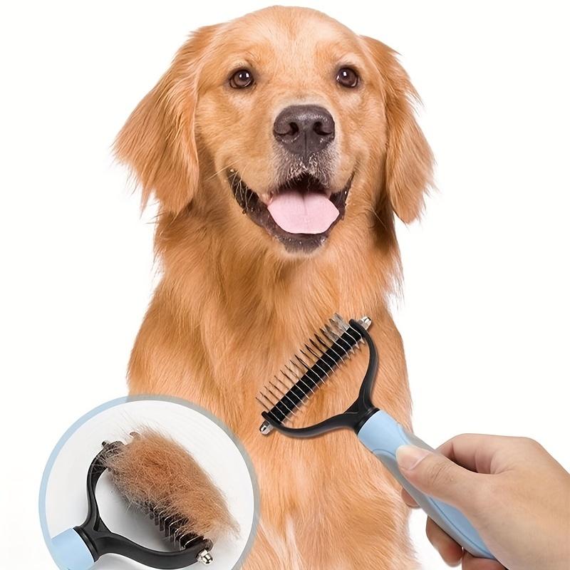Hundekämme, Rassehundefriseur Doppelfunktions-Entfilzungsbürste & Unterfellrechen Einfache, komfortable Fellpflege