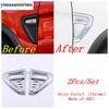 Car Body AC Air Flow Vent Fender Cover Kit Trim For Mitsubishi ASX   ABS Chrome / Carbon Fiber Look Exterior Accessories