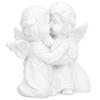 Engel Statue Kunstharz Umarmende Form Weißer Engel Ornament für Desktop DekorationEngel Links