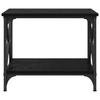 Side Table Black Oak Effect 55 X 38 X 45 Cm