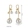 Atoztide Trendy Multiple Style Imitation Pearl Tassel Earring for Women Stainless Steel Elegant Temperament Earring Jewelry Gift
