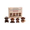 3D Beaded Highland Cattle DIY Kit 4-Piece Set Handmade Craft Kit Includes Detailed Instructions for Creating Small Decorative Figurines
