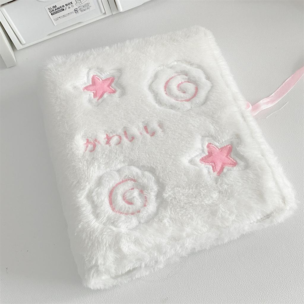A6 Cartoon Plush Binder Card Book Pocards Collection Book Ins Girl Cute Kpop Idol Card Po Album Holder Book Stationery Quality