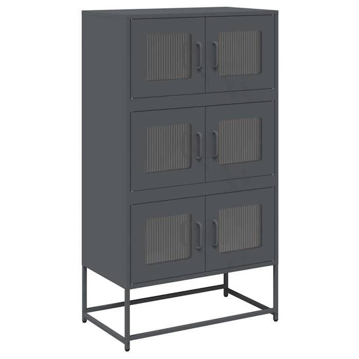 VidaXL Highboard Anthracite 68x39x123 Cm Steel, Cabinet, Storage Cabinet, Highboard, Sideboard, Cabinet 853352