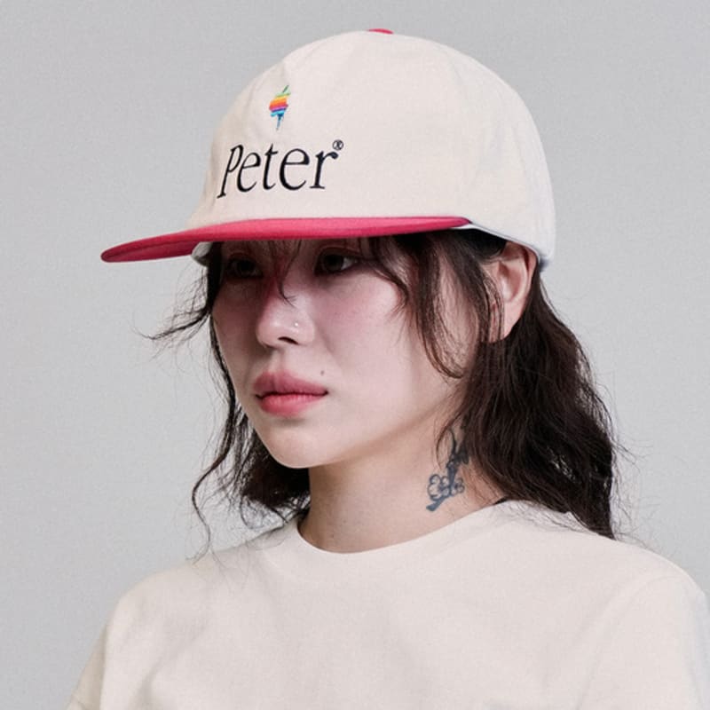 

MY NAME IS PETER 5-PANEL PAPPLE cap - white & RED OS