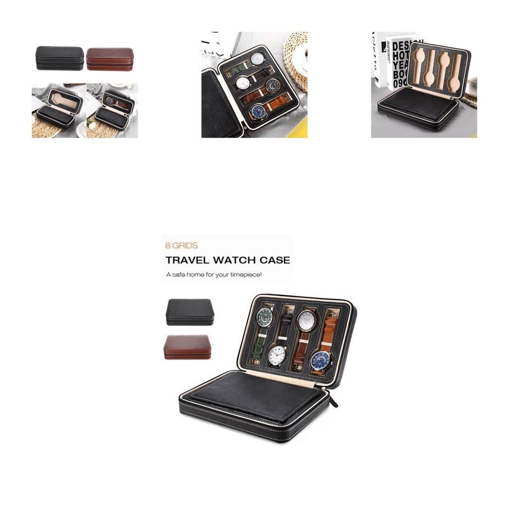 Travel Slot 48 Watch Box Superior Pu Leather Storage Case Display Hot Organizer