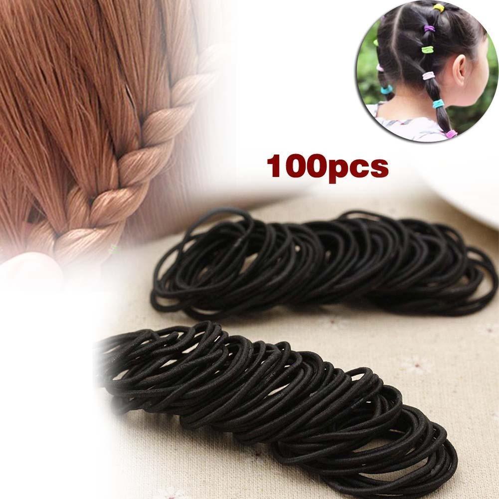 5PCS Girls Pearls Elastic Hair Bands Soild Hair Rope Rubber Bands Hair Ties UK