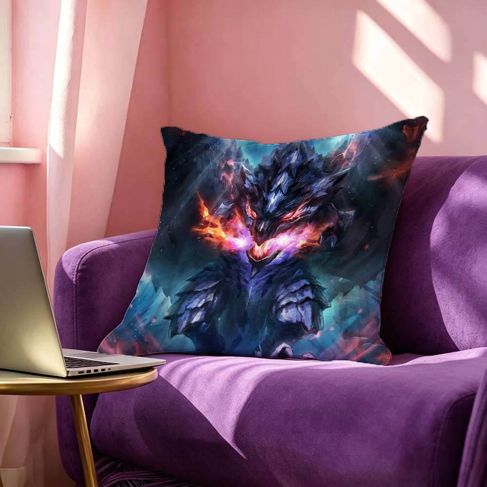 Game MMonster HHunter Pillow Case Square DoubleSided Sofa Cushion Cover Bedroom Bedside Pillow