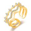 2022 Korean Fashion Women's Diamond Flash Open Ring - Stylish Hollow Design