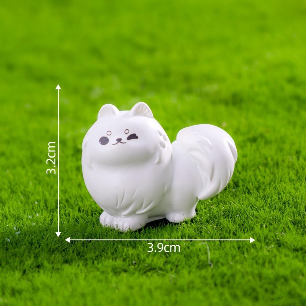 Cute Samoyed Puppy Doll Creative Resin Animals Statue DIY Miniature Figurines Mini Animals Figurine Home Decoration