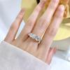 Sace Gems GRA-zertifizierter 3,6 Karat Moissanit-Ring, VVS1-Labordiamant-Solitärring für Frauen, Verlobungsversprechen, Ehering, Schmuck