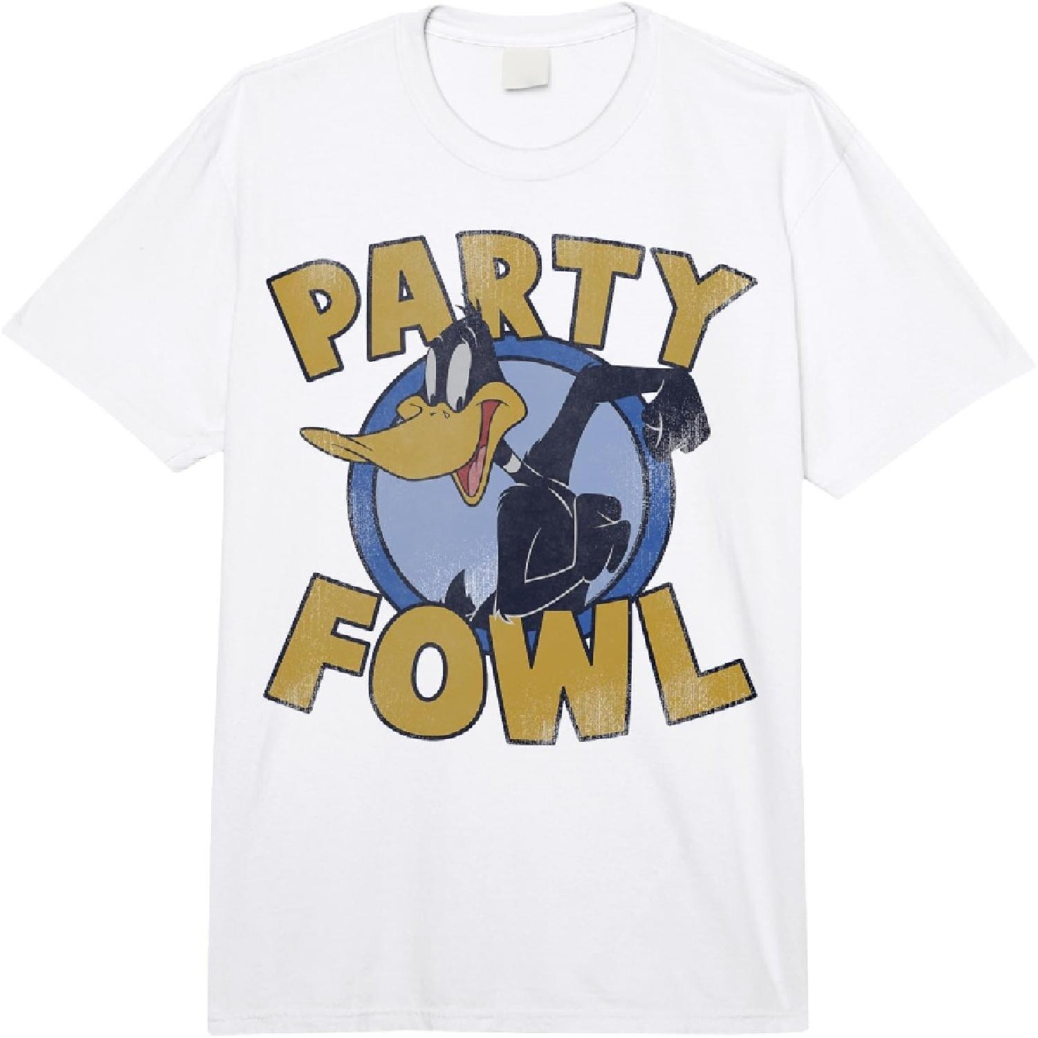 Looney Tunes Daffy Duck Party Fowl Comfort Colors Adult Heavyweight T-shirt S