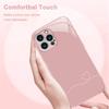 Pink Lined Minimalist Glass Phone Case Suitable for iPhone 17 16 15 14 13 12 11 Pro/Max/Plus Anti Drop and Shockproof