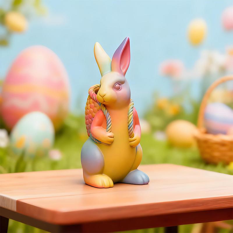 WTEMPO Rabbit Shaped Resin Mold Cute Bunny Design Silicone Mold for Epoxy Resin Crafts Soap Clay Candle Making Cabinet Desktop Decor Mold