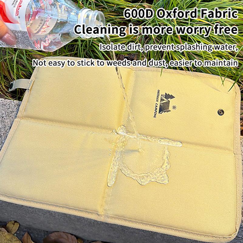 Outdoor Sitting Pad Waterproof Foldable Cushion 600D Oxford Cloth Lightweight Mat for Camping Picnic Beach  Events